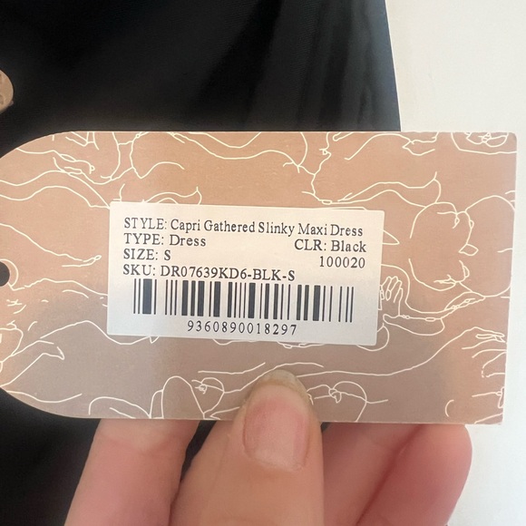 Black formal one shouldered dress - never been worn!! - Picture 7 of 7